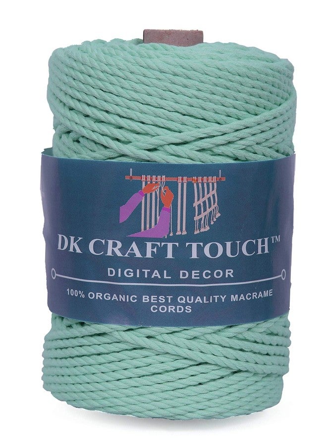 DK Craft Touch خيط قطني مكرمية ملتوي بلون أخضر مائي من DK Craft Touch للأعمال الحرفية، وحبال تعليق النباتات، 3 طبقات (سمك 4 مم، بكرة 100 متر) - Image 5